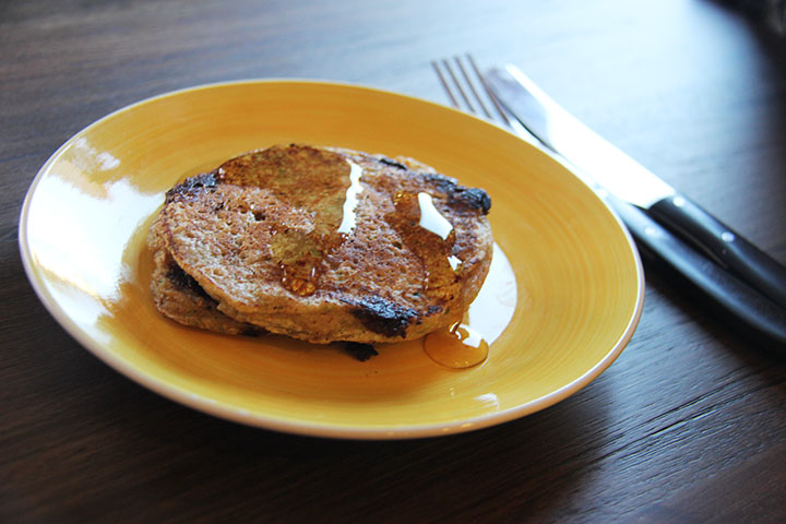 These chocolate zucchini pancakes are fluffy and simple pancakes that are basically zucchini bread in pancake form! So wonderful for breakfast or brunch.