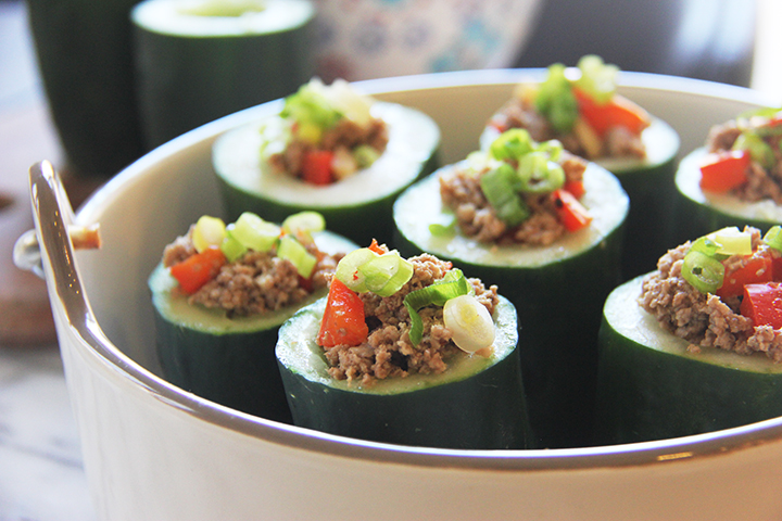 Stuffed Cucumber Cups