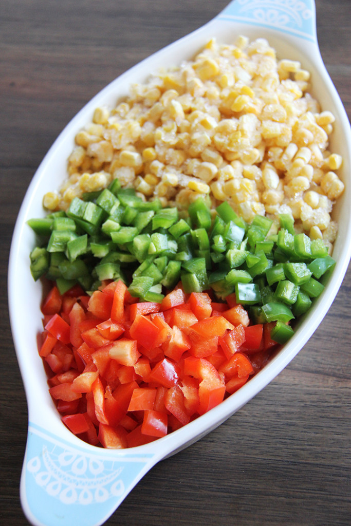 Spicy Cheesy Corn Dip is festive, fun, and oh so delicious! 