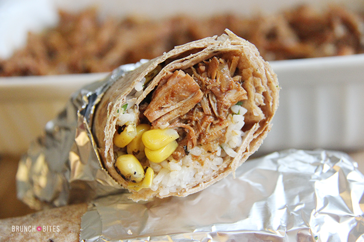 Freezer-friendly Spicy Pork Burrito