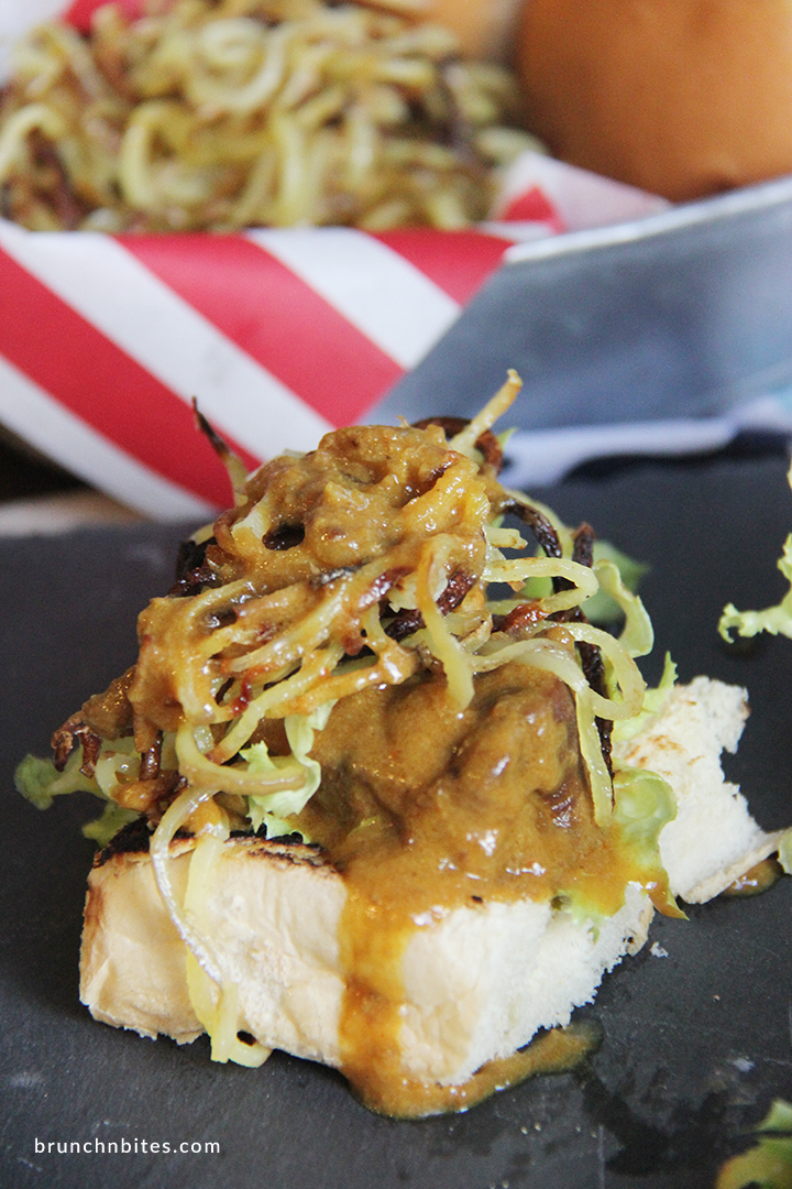 Beef Rendang Poutine Burger