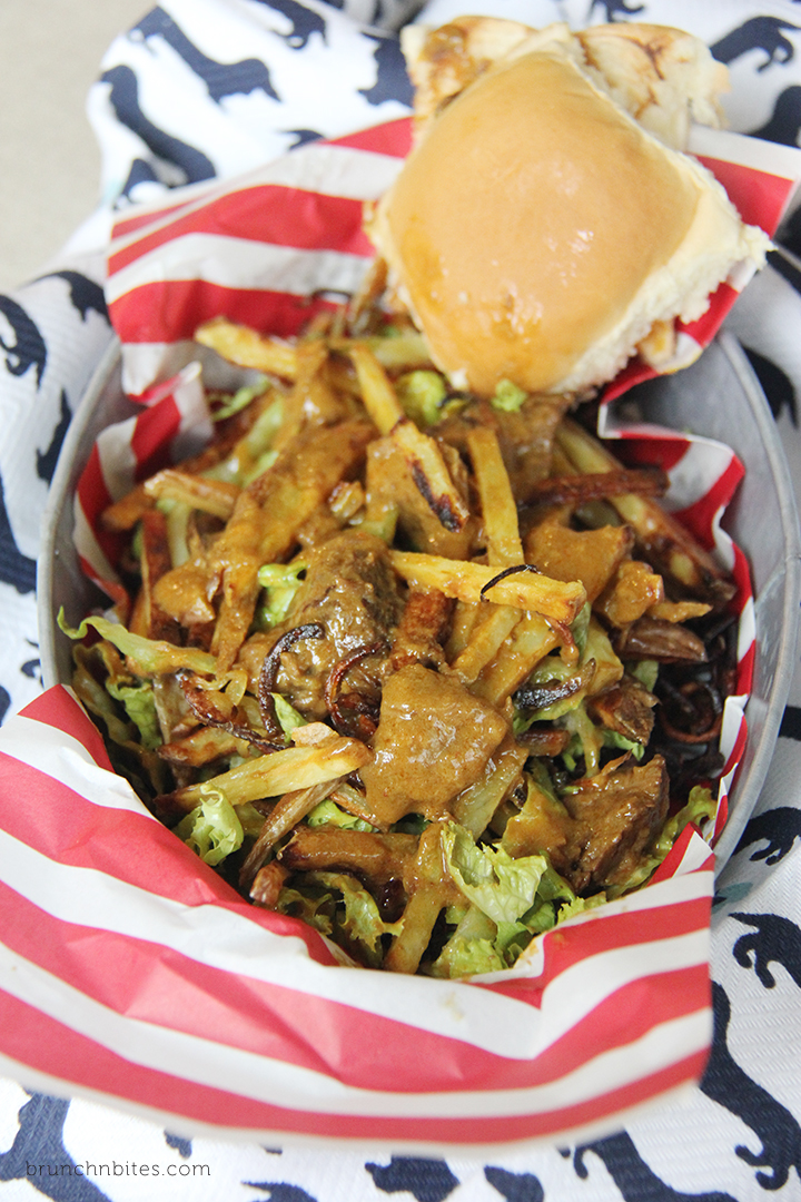 Beef Rendang Poutine Burger