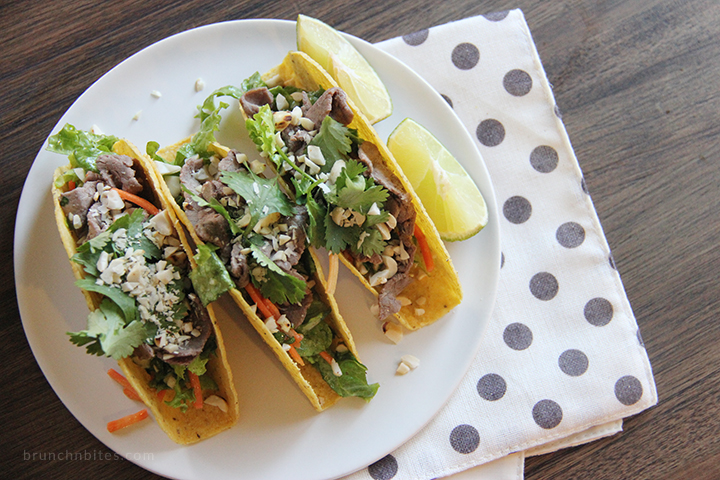 Thai Beef Taco Bites