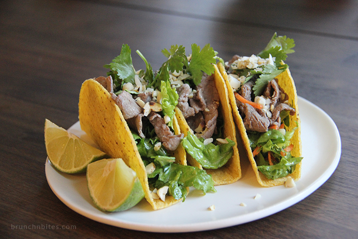 Thai Beef Taco Bites