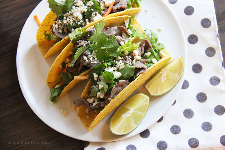 Thai Beef Taco Bites