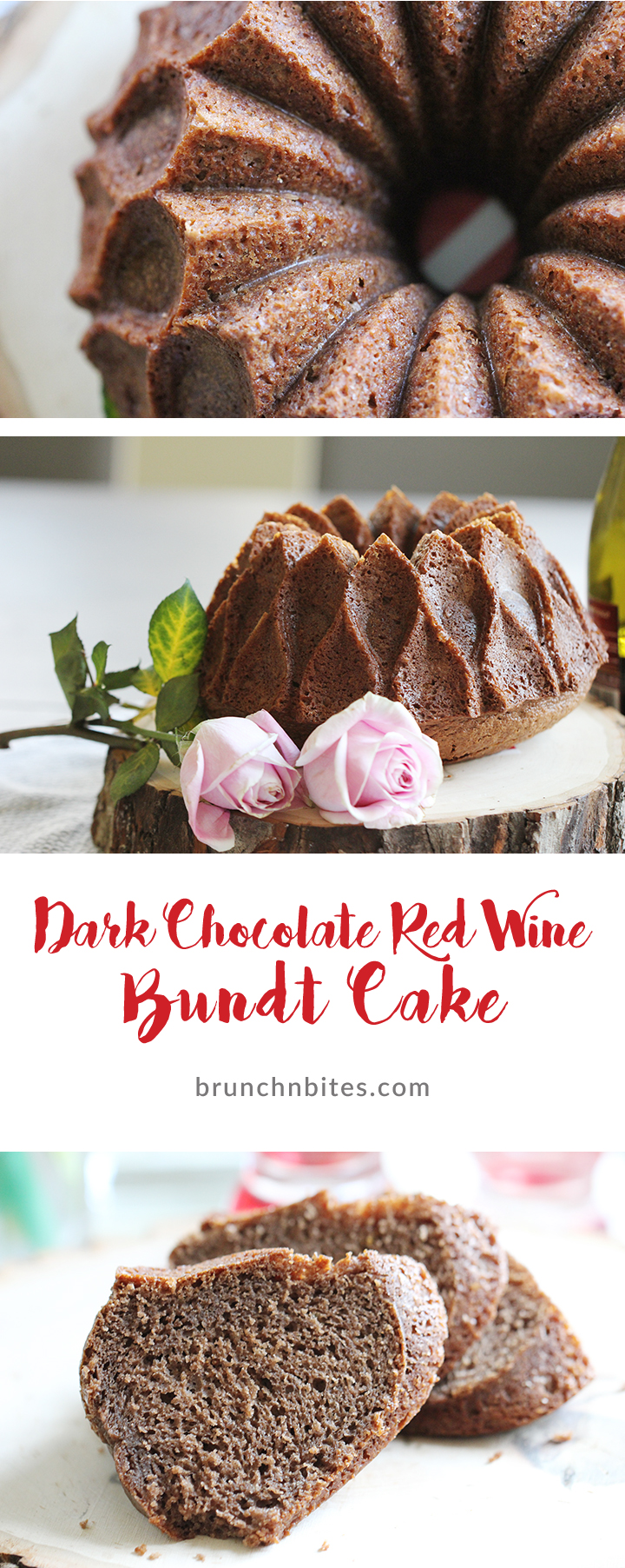 Dark Chocolate Red Wine Bundt Cake brunchnbites.com