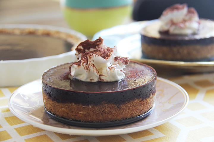 Dark Chocolate Whiskey Lava Tart | www.brunchnbites.com