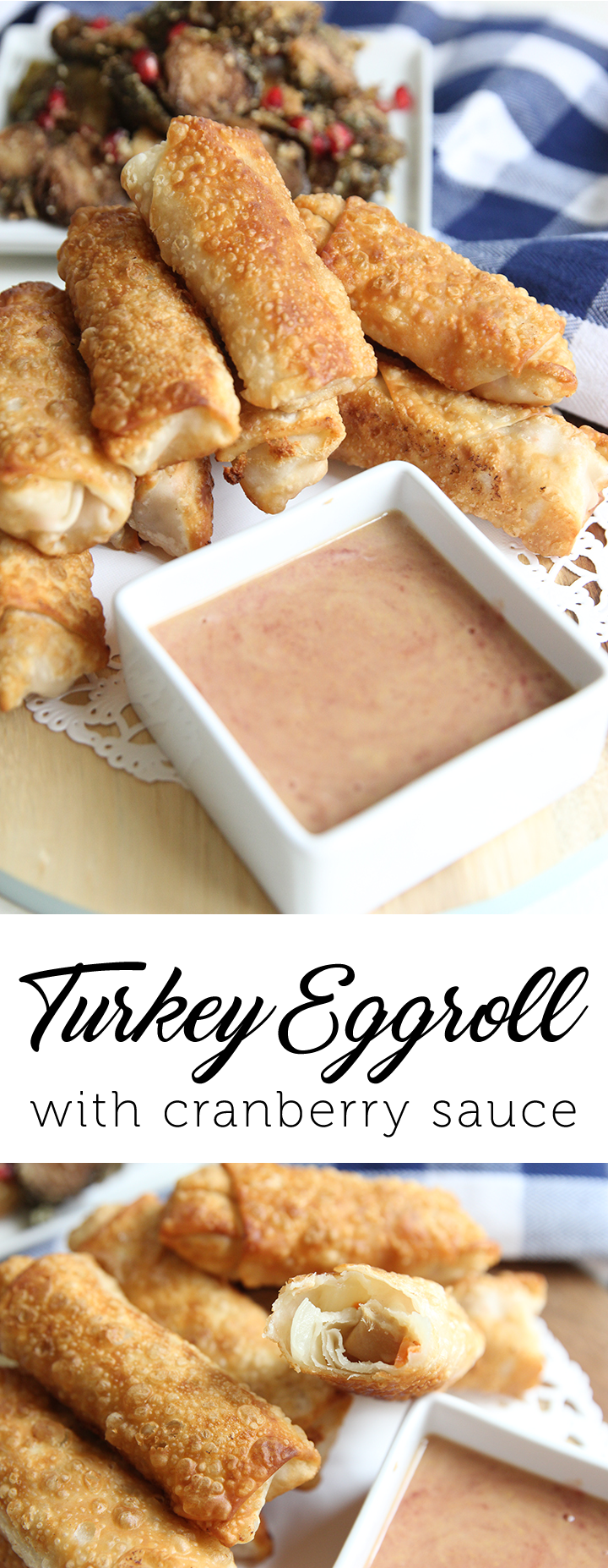 The best part of Thanksgiving? The leftovers! Recycle your leftover turkey and turn them into these turkey egg rolls with cranberry sauce that are perfect little appetizers. I'm sure you'll want to make these over and over again!