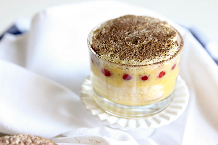 If you are looking for something to impress your guests this holiday, this Cranberry Tiramisu is the answer. Sweet lady fingers layered with fresh cranberries and mascarpone-custard!