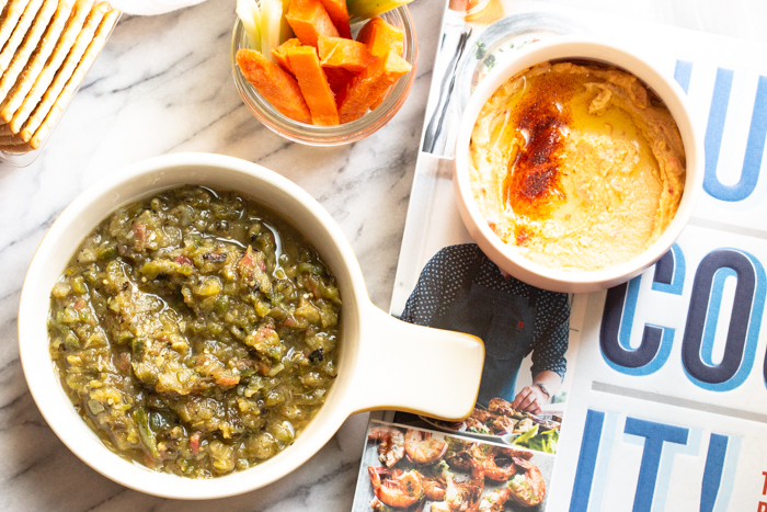 Delicious on its own, this roasted tomatillo salsa is fresh, spicy and tangy.