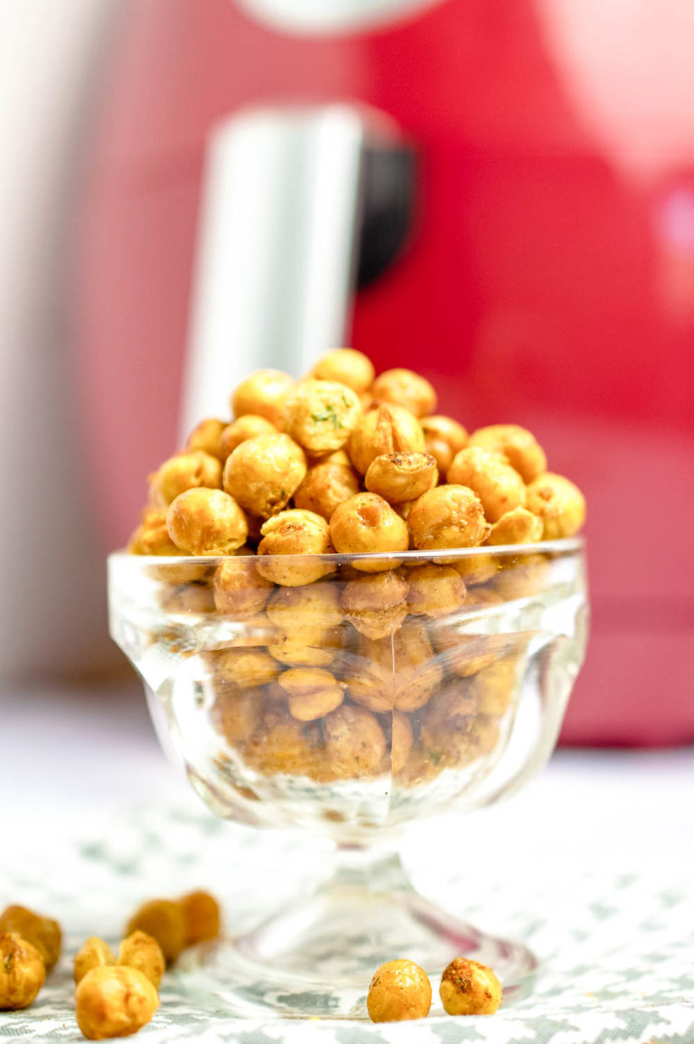 Crunchy Crispy Air Fryer Chickpeas make a wonderful snack!