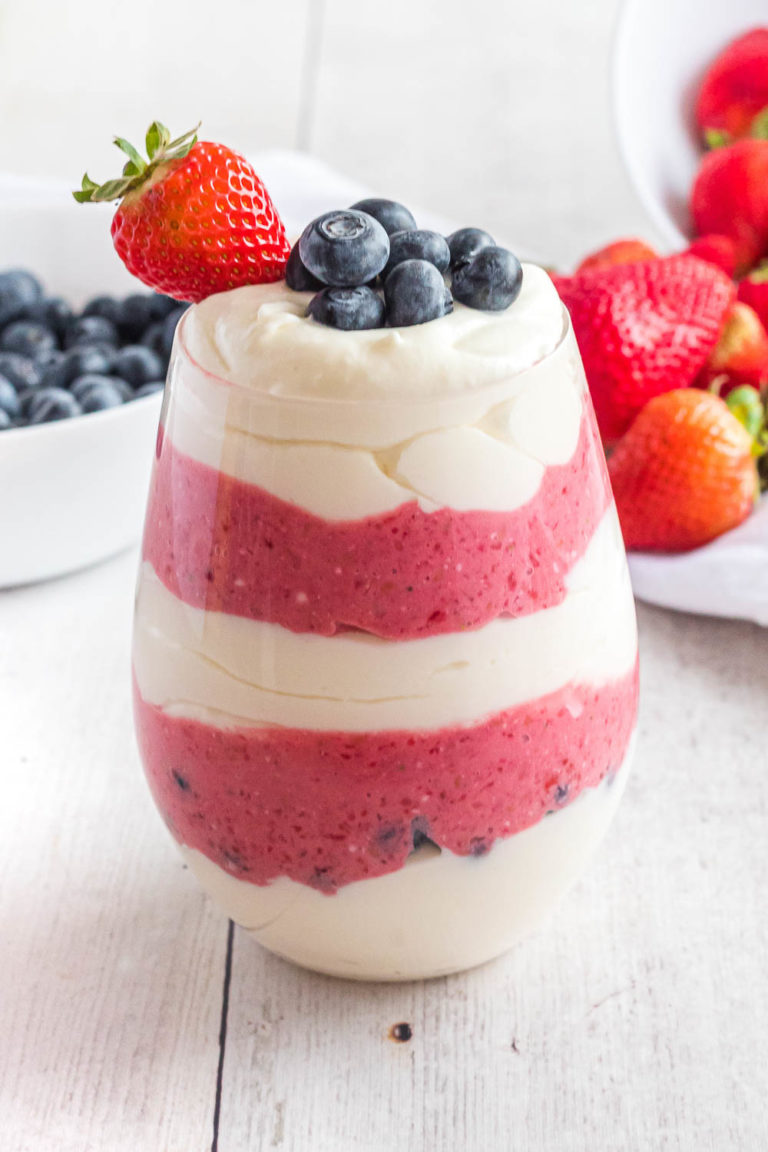 Satisfy your sweet tooth with this keto berry cheesecake salad.