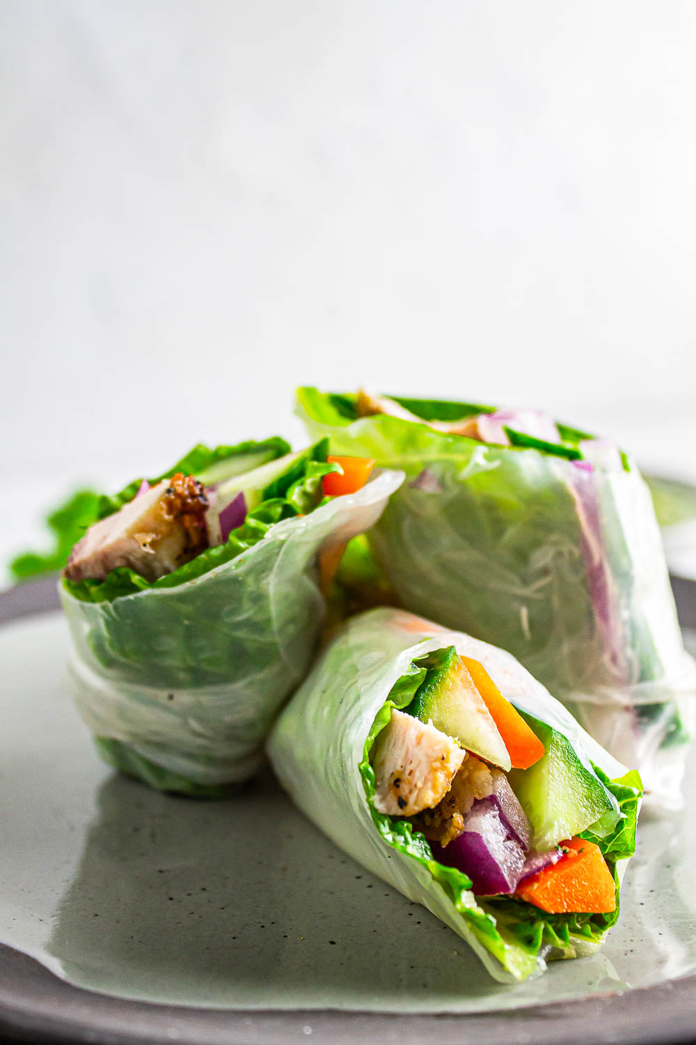 Easy & Refreshing Chicken Spring Rolls with Cilantro Sauce ...