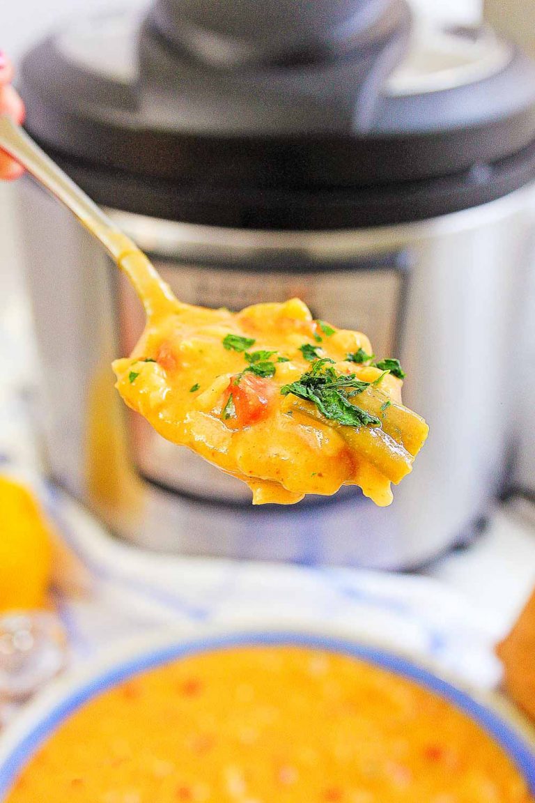 This Instant Pot Chicken Curry Soup could not be easier to throw together!