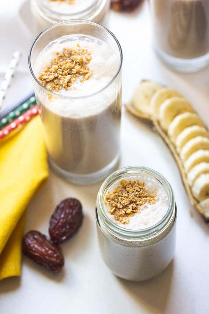 Easy Healthy Banana Smoothie Made With 4 Ingredients