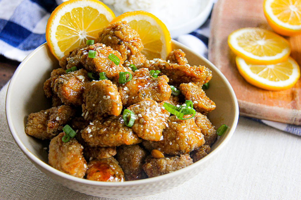 Best Ever Crispy Lemon Chicken with Heavenly Lemon Glaze