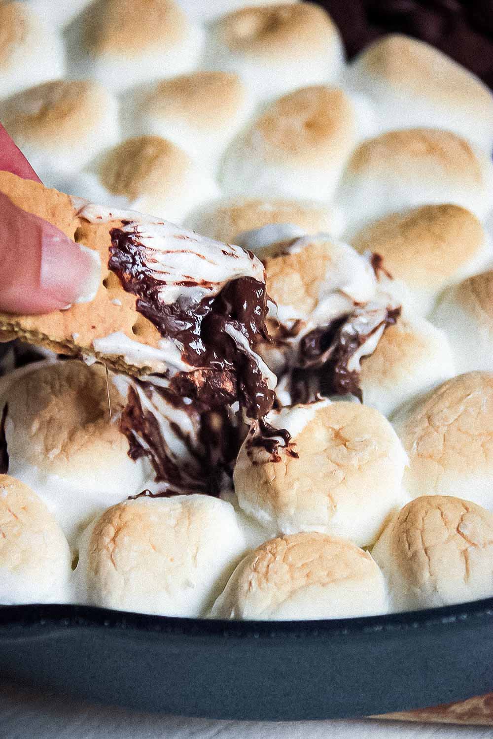 There’s never really a bad time for a big scoop of Bourbon Bacon Skillet S'mores. This version is amped up with everyone’s favorite: BACON! And there’s an adult version with bourbon in it.