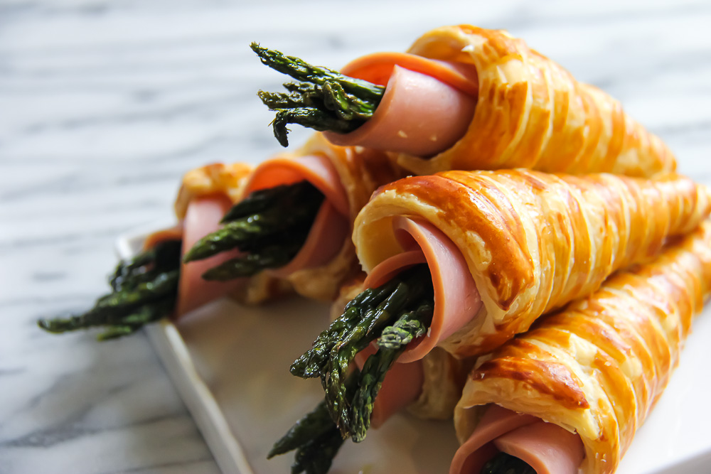 The puff pastry cone is a crunchy perfection that your family & friends will love! Here’s to savoring the beginning of Summertime with Creamy Asparagus Puffs!