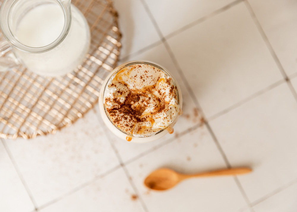 The Best Homemade Pumpkin Spice Latte - a healthier homemade twist on a favorite fall-inspired coffee that you can make at home. It is easy to make and better for you than the store-bought version.