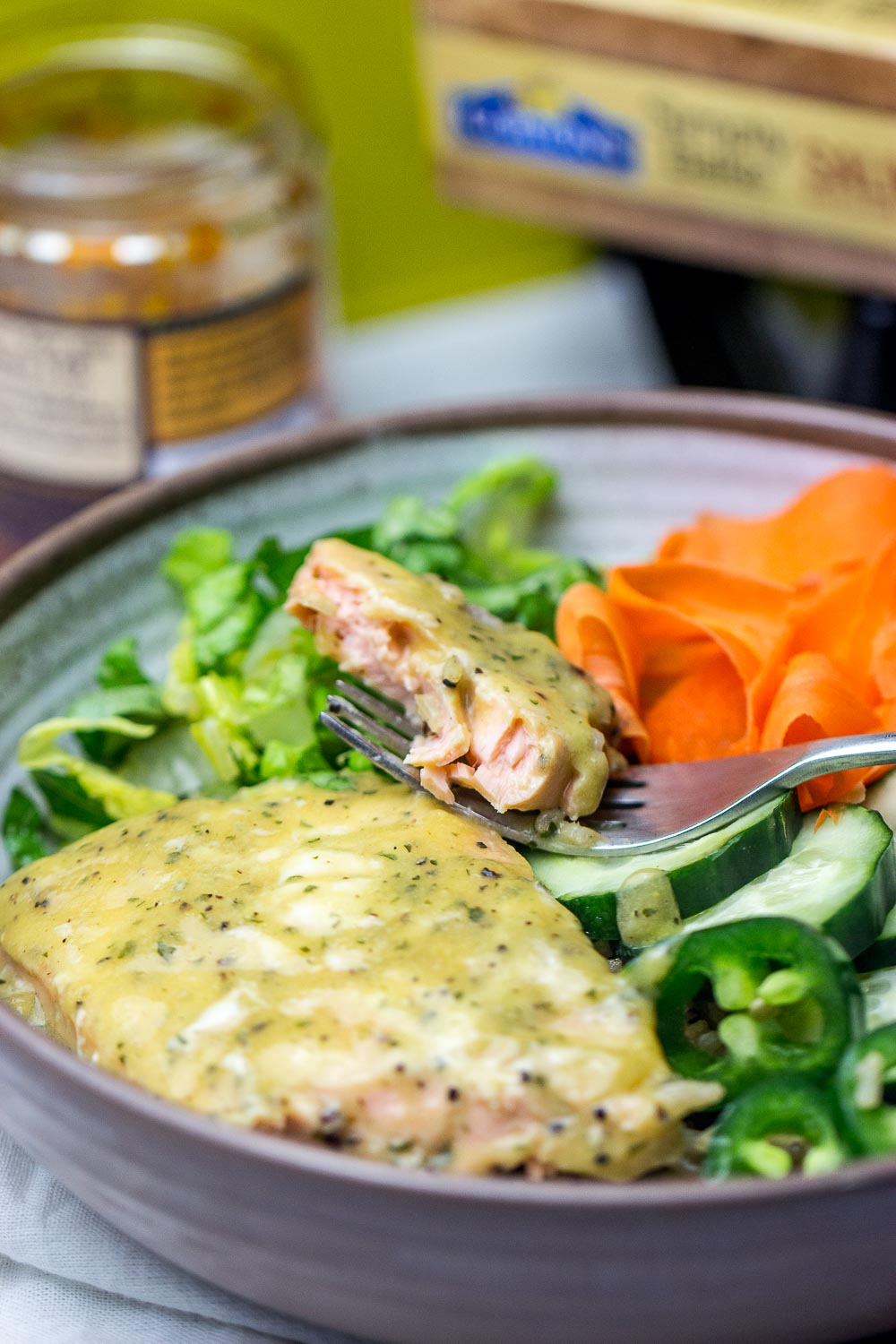 Easy Baked Salmon Bowl Ketchup with Linda