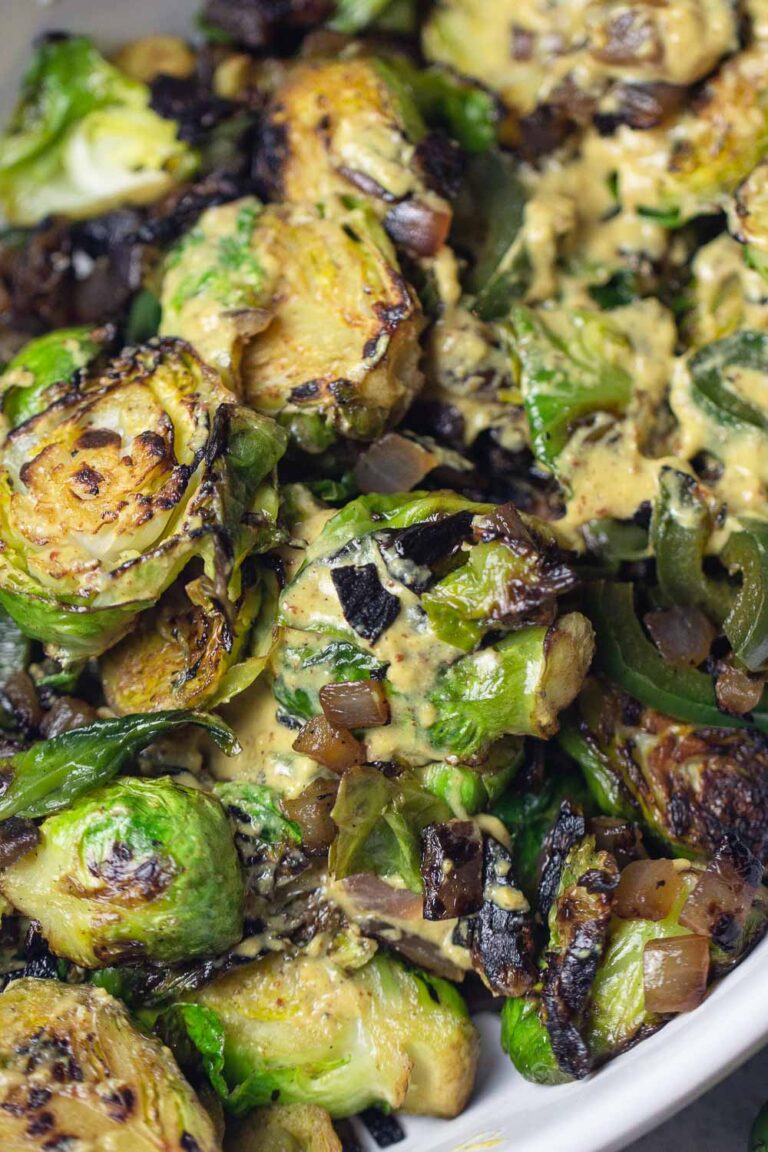 Roasted Brussels Sprouts with Wasabi Mustard Ketchup with Linda