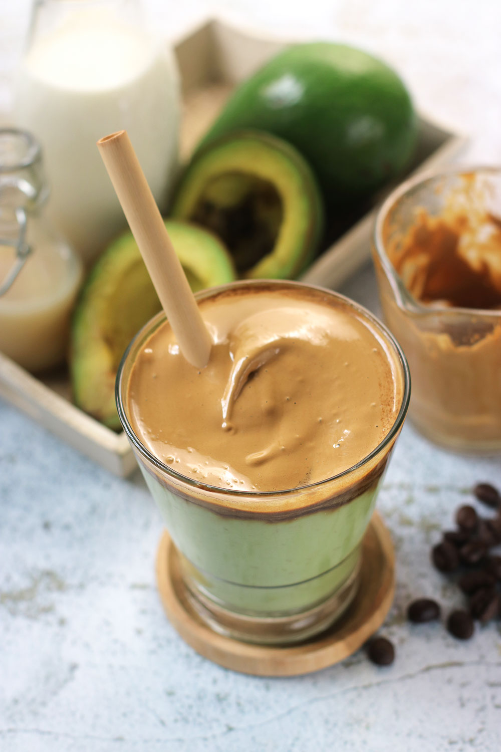 Creamy Avocado Dalgona Coffee is absolutely irresistible!