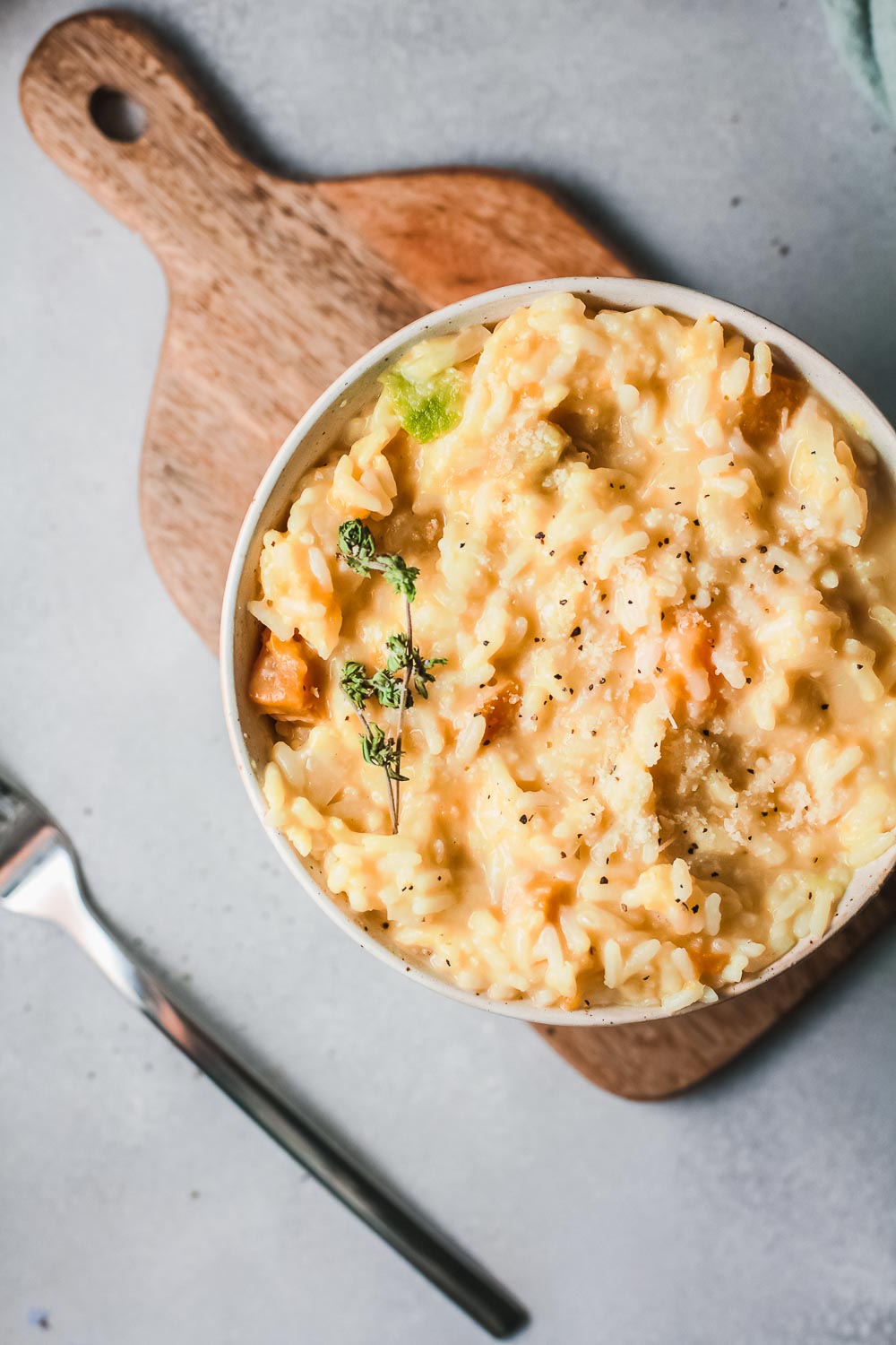 This Instant Pot Pumpkin Risotto is comforting and rich in flavor. It's perfectly delicious and can be served as a main dish or side dish with a side of crispy chicken.