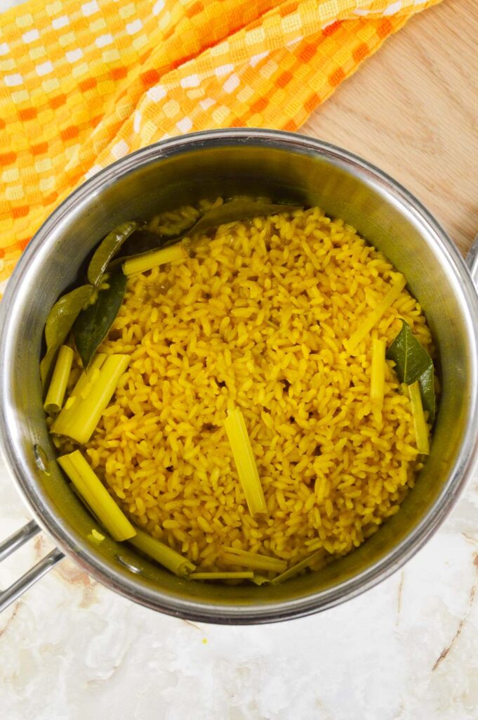 This aromatic Nasi Kuning (Indonesian Turmeric Rice) is a must try!