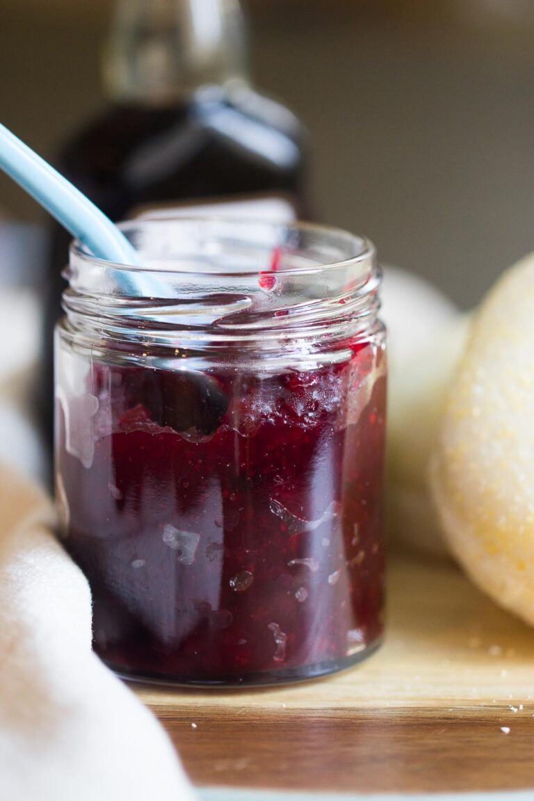 Tart, lightly sweet, and delicious healthy cranberry sauce