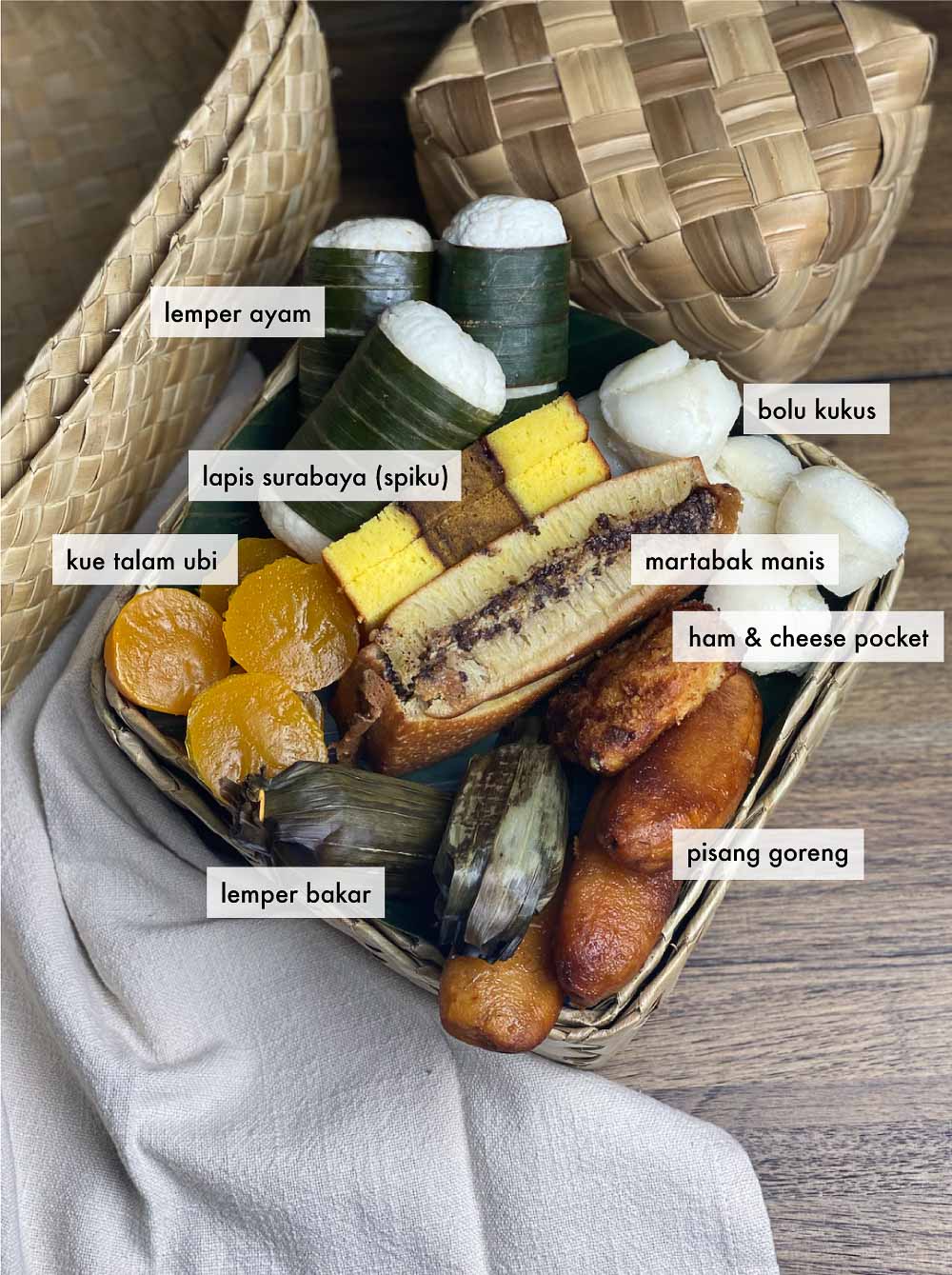 Take your snack spread to a whole new level with jajanan pasar (Indonesian charcuterie spread). A charcuterie board is more than assorted cheese and cured meat, and this one will be your new favorite! Get a crash course on homemade Indonesian snacks.