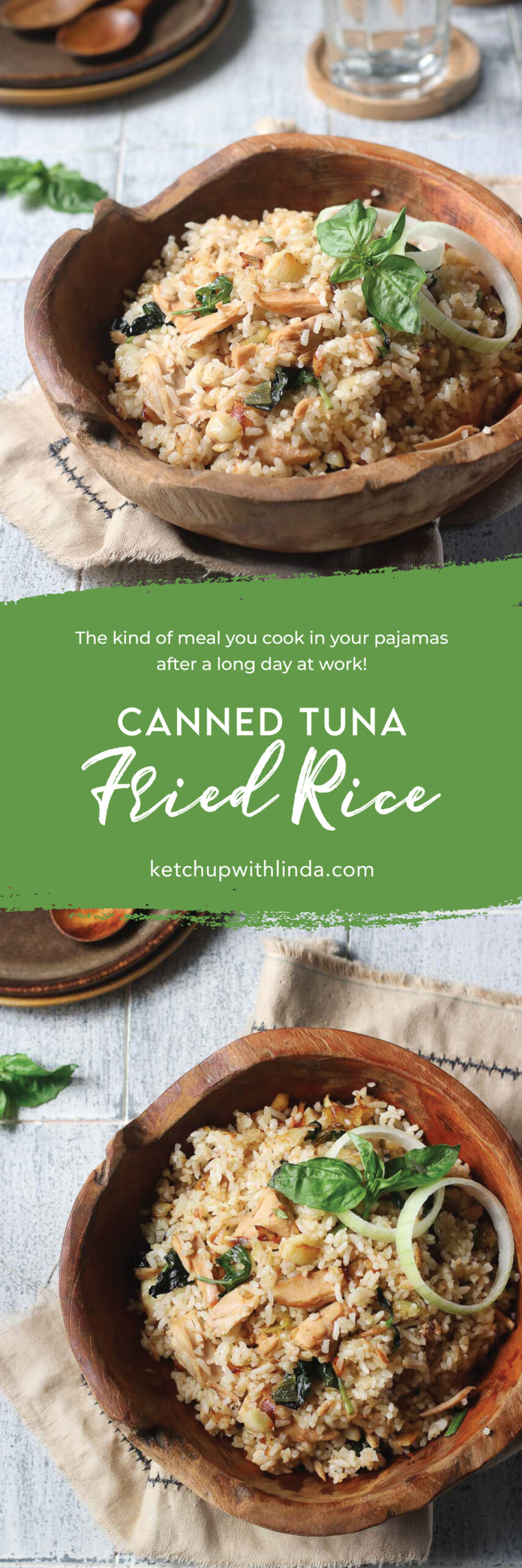 Light, filling, and delicious tuna fried rice with canned tuna!