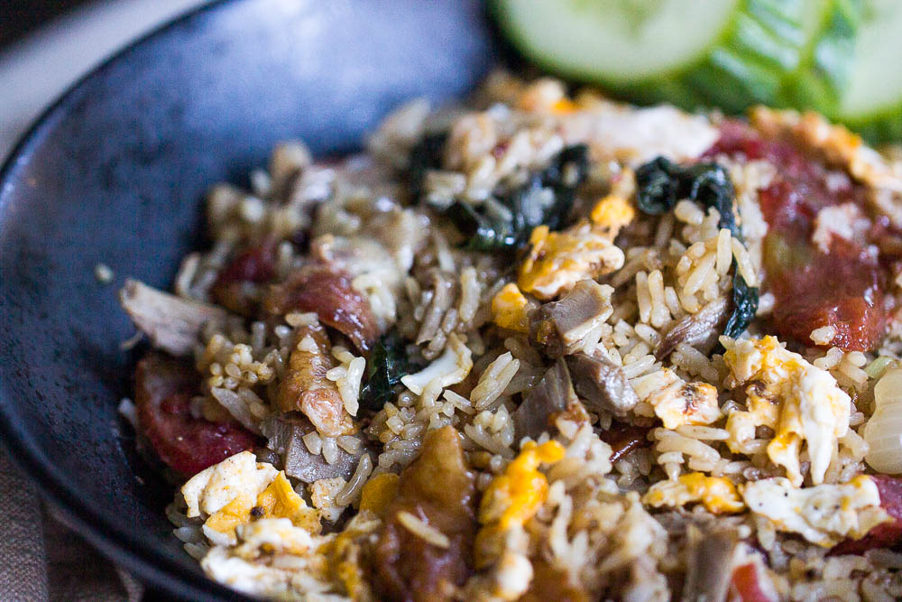 This Thai-style duck fried rice is a quick, 15 minute, and authentic Thai fried rice recipe - just like you get in Thailand and at Thai restaurants. It works as a starter or main course and is easily adaptable to add what you want, including leftover duck meat.