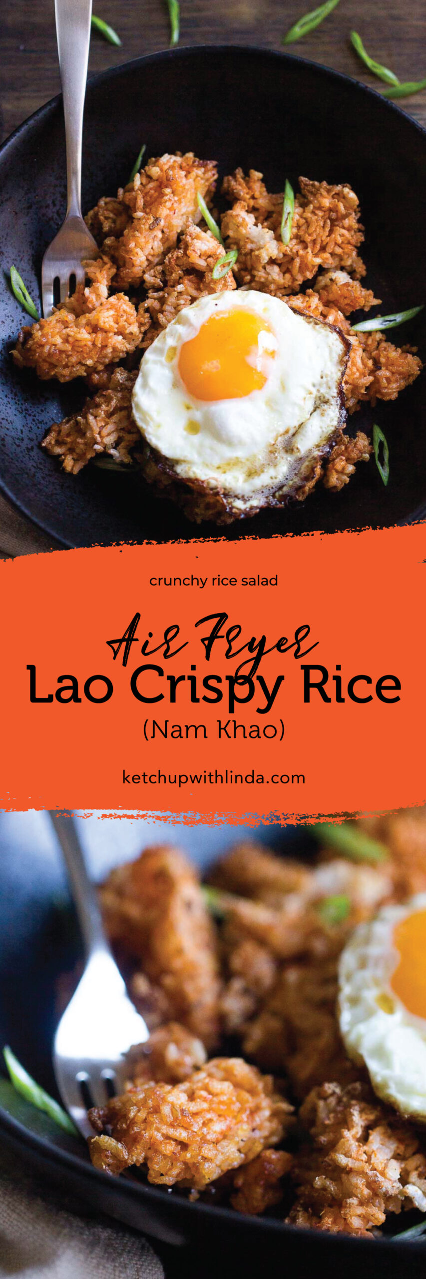 Air fryer lao crispy rice (nam khao) a quick way to use rice leftover!