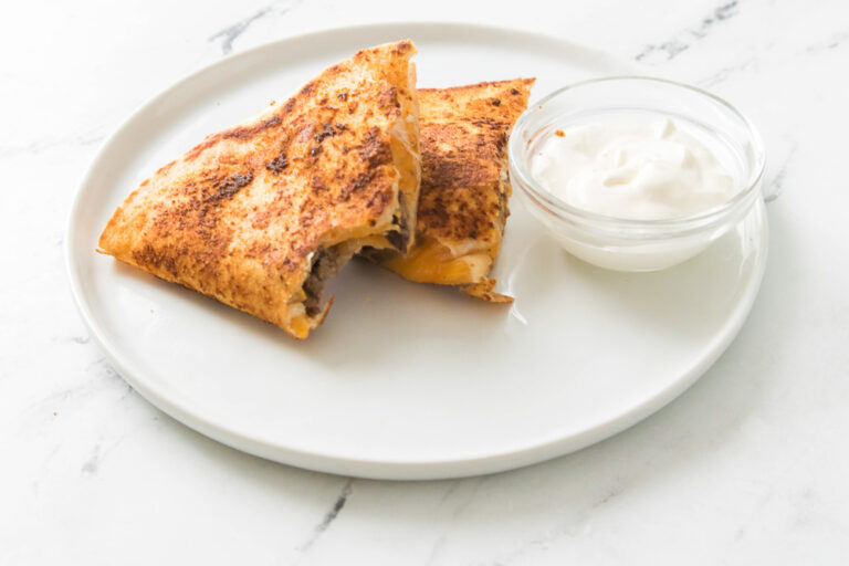 Crunchy and flavorful air fryer steak quesadillas