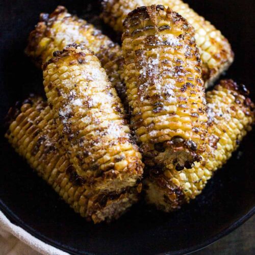 Easy recipe to make air fryer corn on the cob