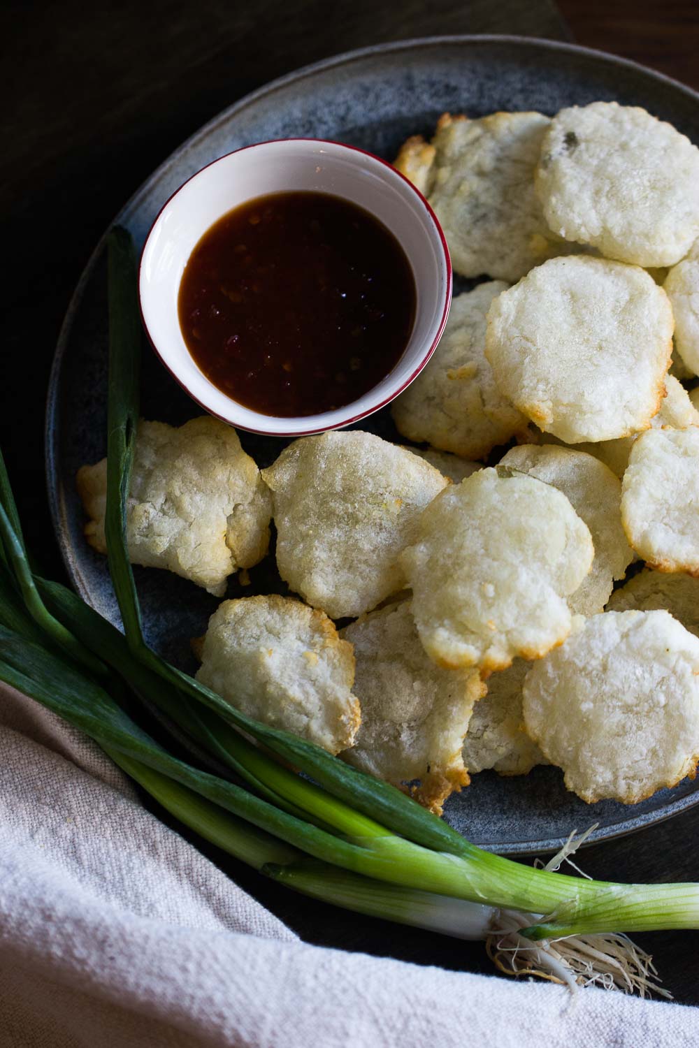 This crispy and delicious rujak cireng or fried tapioca flour is a popular Indonesian street food snack made with tapioca flour and served with rujak sauce. They freeze well and you can fry them in an air fryer. Moreover, they're a crowd pleaser!