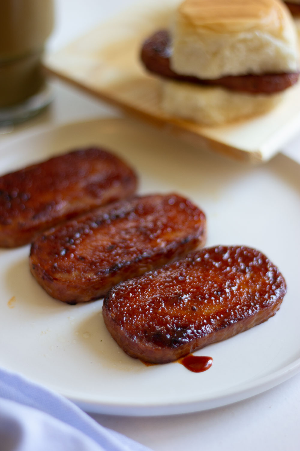 Air fryer maple-candied spam is the easiest and tastiest way to enjoy spam. They are so delicious and great to serve as an appetizer, snack, or picnic food. Plus, they are easy to make and ready in just 15 minutes!