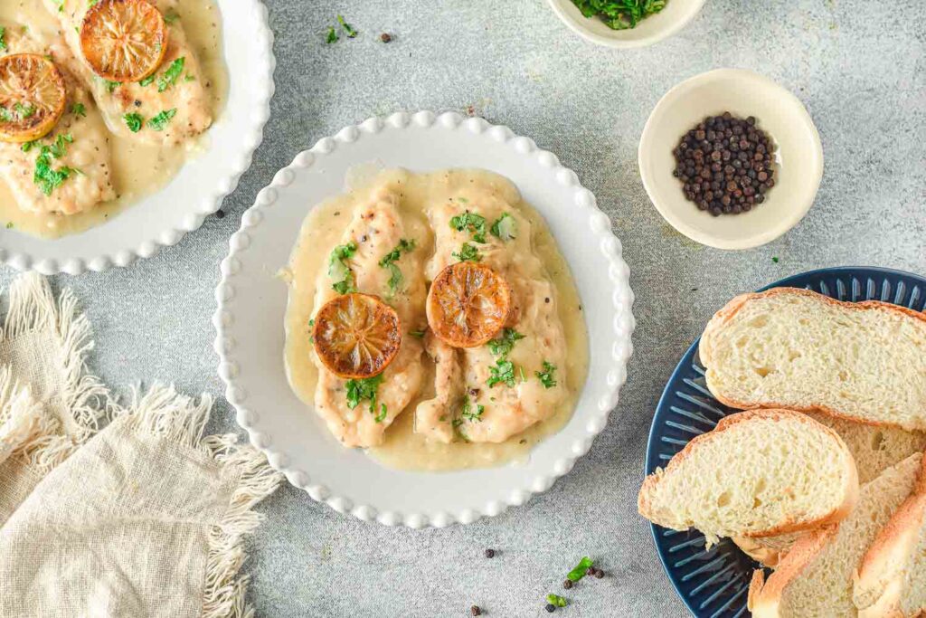 This super-easy 30-minute chicken Francaise recipe has just the right amount of lemon flavor, white wine, and butter. Add it to your dinner rotation!