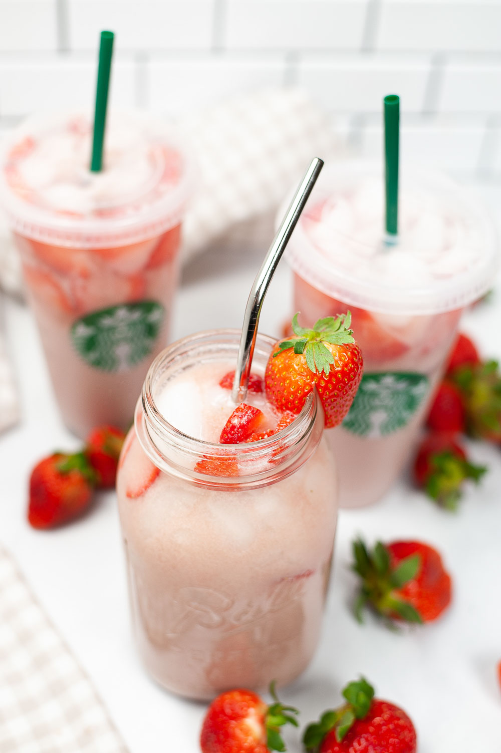 When you’re craving something fruity, mix up a Starbucks pink drink. It’s both fruity and tart, all held together with an understated creaminess. This is the perfect Starbucks copycat!  