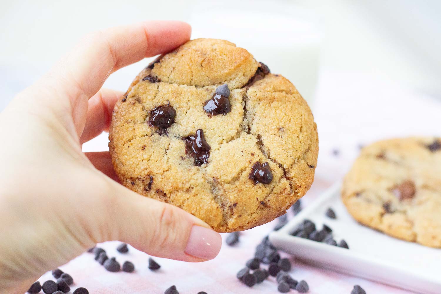 If you have an air fryer and enjoy chocolate chip cookies, then these air fryer chocolate chip cookies are for you! These air fryer cookies are a perfect ooey-gooey treat, and you are going to love these cookies!