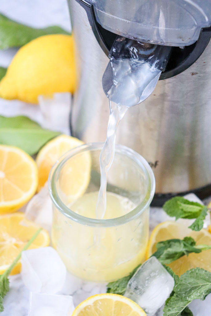Healthy non-alcoholic mocktail with collagen and fruit