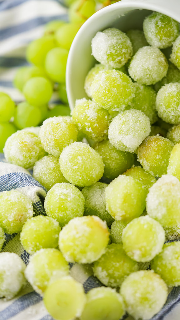 Sparkling, sweet, and elegant—Sugared Champagne Grapes are an easy party bite.