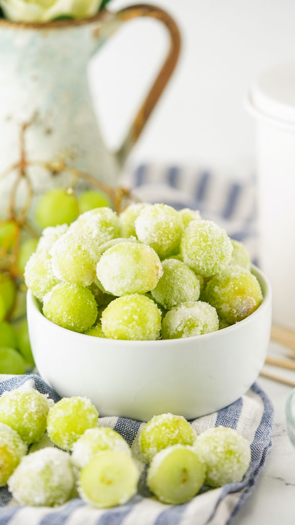 Sparkling, sweet, and elegant—Sugared Champagne Grapes are an easy party bite.