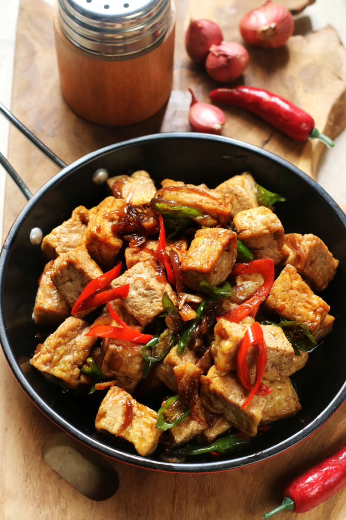 Fried tofu tossed in glossy kecap manis sauce – easy Indonesian comfort food