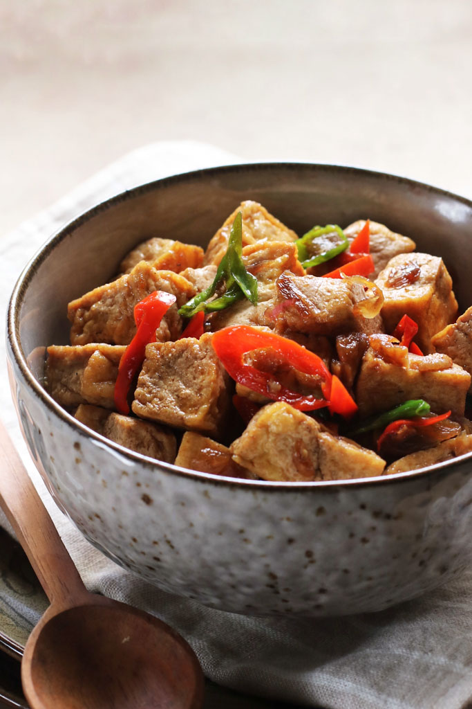 Fried tofu tossed in glossy kecap manis sauce – easy Indonesian comfort food