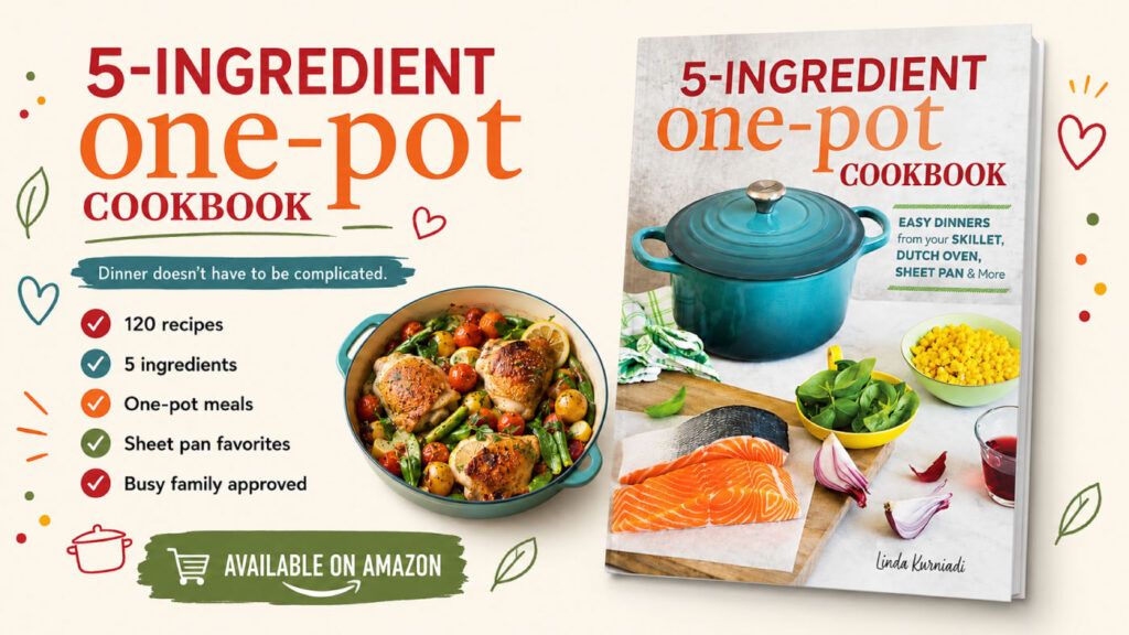 5-ingredient cookbook that doesn't have to be complicated and perfect for busy family