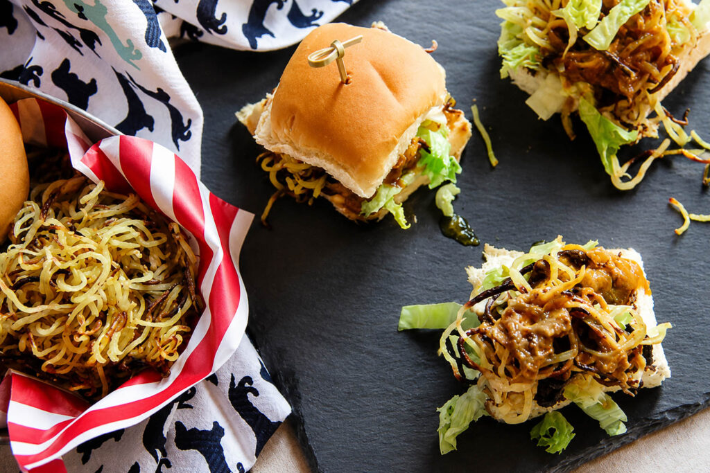 Beef Rendang Poutine Burger (A Bold Indonesian Fusion Burger)
