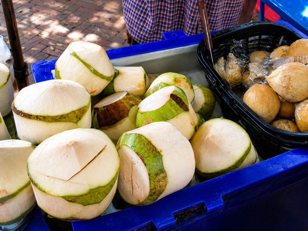 Fresh coconuts in Bangkok