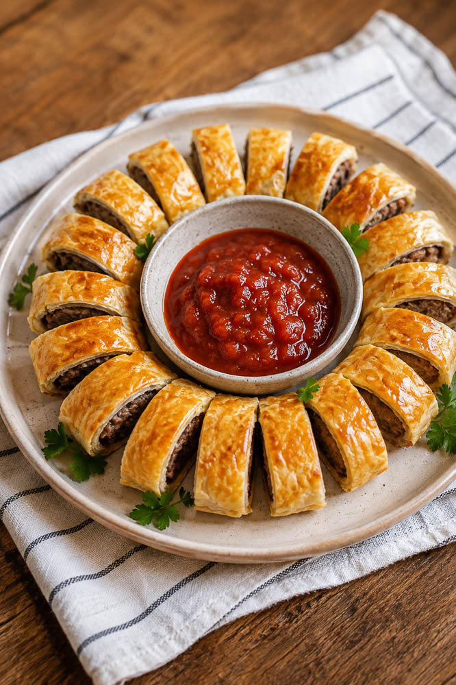 These Mini Beef Bites wrap a savory ground beef and mushroom filling in flaky puff pastry for an easy appetizer that’s crisp outside, juicy inside, and full of flavor.