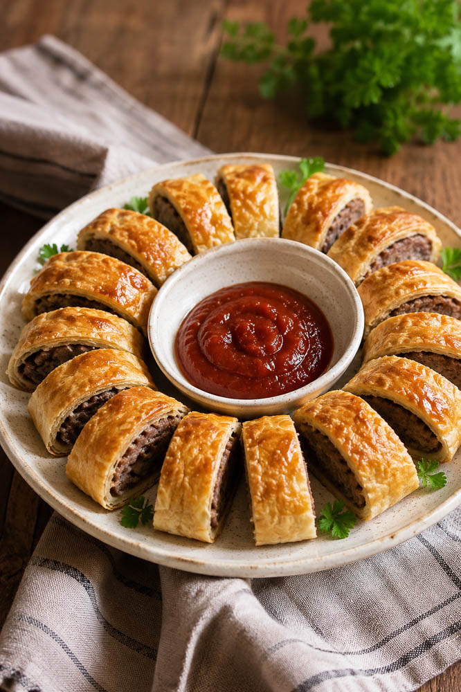These Mini Beef Bites wrap a savory ground beef and mushroom filling in flaky puff pastry for an easy appetizer that’s crisp outside, juicy inside, and full of flavor.